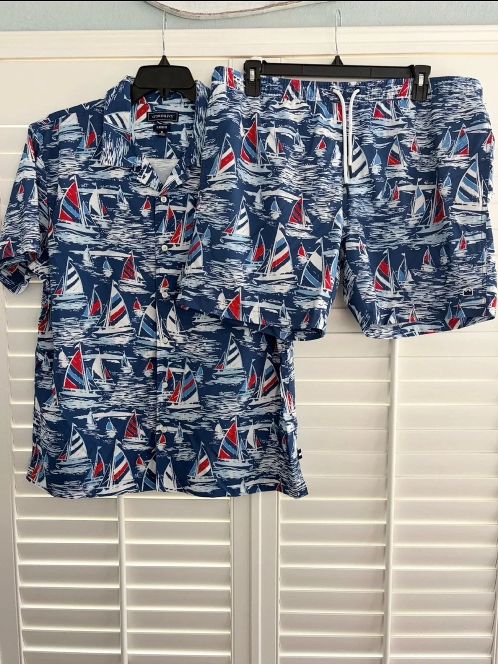 Crown & Ivy Men’s Nautical Swim Set